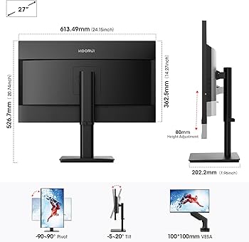 KOORUI 27N7U 27 inch 4K Monitor, UHD (3840 x 2160p) IPS Display